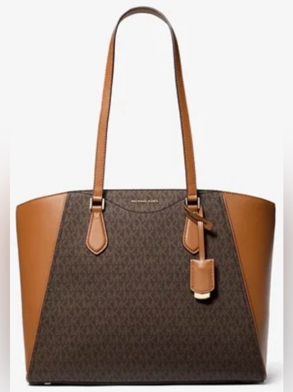 Michael Kors NWT Taryn Large Signature Logo and Leather Tote